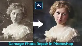 Restoring Damaged Photos and Coloring in Photoshop 2024