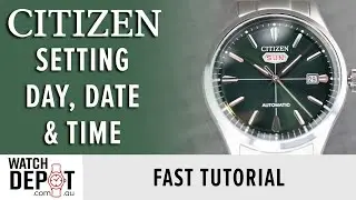 How to Set the Day, Date & Time on a Citizen Watch