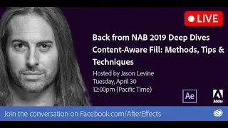 Content-Aware Fill in #AfterEffects - Back from #NABShow - Tips & Techniques