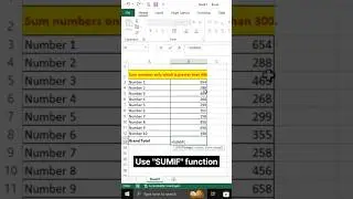 How to use SUMIF function in Microsoft Excel #excel #excelformulas #excelfunctions #exceleducation