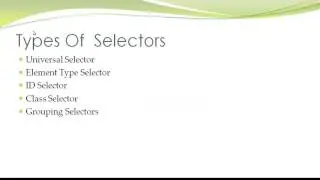 CSS Lesson 2 - CSS Selectors