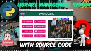 Library management system with tkinter in python ll with source code ll python project l application