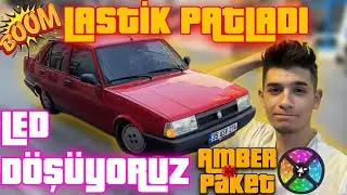 ARABAYA LED DÖŞÜYORUZ | LASTİK PATLADI 🤦🏼‍♂️ İZMİR İŞİ ŞAHİN LE 1 GÜN VLOG #izmir #tofaş #piyasa