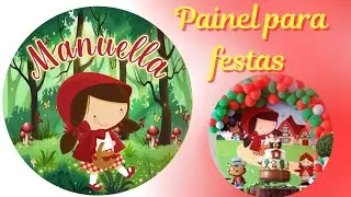 Como fazer painel de festa pelo celular no pixellab | Como fazer painel redondo para festa