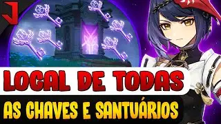 240 GEMAS GRÁTIS! LOCALIZAÇÃO DE TODAS AS CHAVES E SANTUÁRIOS DE INAZUMA | GENSHIN IMPACT