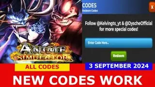 *NEW CODES* [👿World Bosses] Anime Simulator ROBLOX | ALL CODES | SEPTEMBER 3, 2024