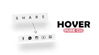 Pure CSS Share Button Hover with Social media icon - CSS Quick Tips