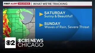 Sunny and beautiful Saturday, severe weather threat Sunday in Chicago