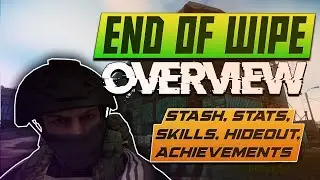 End of Wipe  Overview / Lvl 65 / 400m Rubles / Max Hideout / Kappa / Lightkeeper / 43 Achievements