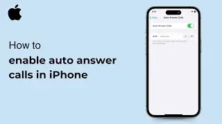 How to enable auto answer calls in iPhone ( iOS ) 2024