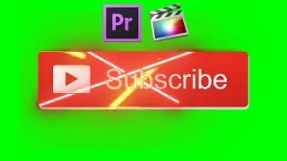 Energy Subscribe Button Animation  - Green Screen Effects Free