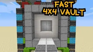 Super Fast 4x4 Vault Door Minecraft 1.16 [With Pressure Plates]