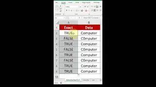 Exact function in excel | #Shorts