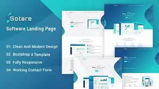 Sotare - Software Landing Page Bootstrap 4 Template | Themeforest Website Templates and Themes