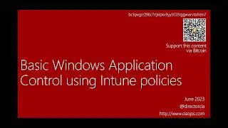 Using Windows Application Control via an Intune template