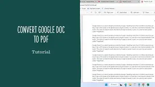 How to Convert Google Doc to Pdf