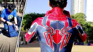 SPIDER-MAN IRON ARMOR COSTUME In Real Life (Suit Up - Cosplay)