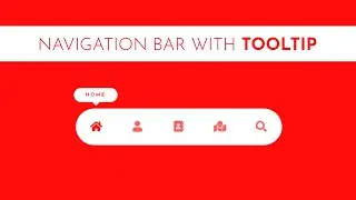 Simple Navigation Bar with Tooltip Using HTML and CSS