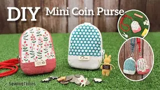 DIY Mini Coin Purse | Neck Wallet Pouch Bag Sewing Pattern & Tutorial [sewingtimes]