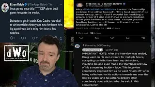 DSP Rages Quits Craig Interview - $1168 on WWE - Ethan Ralph vs DSP #dsp #drama #youtube