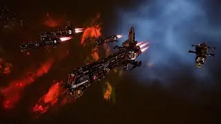 Adeptus Mechanicus vs Chaos - Massive Battle - Battlefleet Gothic Armada 2