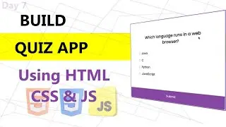 Quiz App Using JavaScript | Build Quiz App With HTML CSS & JavaScript #quiz