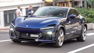 NEW Ferrari Purosangue Driving in Monaco & Lovely V12 Sounds !