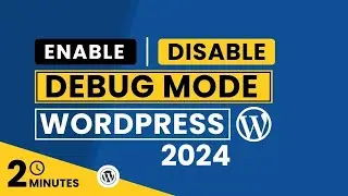 How To Disable WordPress Debug Mode 2024 | Enable WordPress Debug Mode