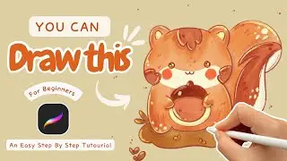 How to Draw a Cute Kawaii Squirrel 🐿️ 🌰|| An Easy Step-by-Step Tutorial For BEGINNERS ✨