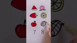 Easy fruits drawing for kids