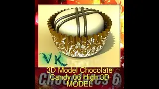 3D Model of 3D Model Chocolate Candy 06 High res Review