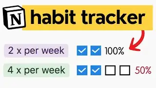 Build a Notion Habit Tracker With Variable Goals 🎯