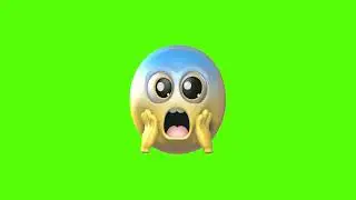 3D OMG Face Emoji Loop Green Screen Animation | Royalty-Free