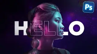 Fast & Easy Text Through Face (Photoshop Tutorial)