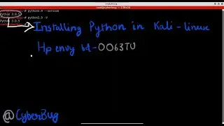 Installing python in hp envy bd0063tuー KALI LINUX