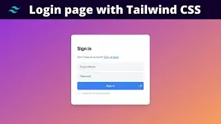 Login Page with Tailwind CSS (HTML & CSS)