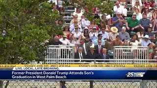 Trump attends sons graduation at Oxbridge Academy in Florida