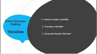 How to work with Variables in Power Automate Desktop | Power Automate | Actions on Variables