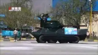 Aghareb Aqareb Iran Iranian 8x8 armoured vehicle 90mm cannon defense industry military equipment