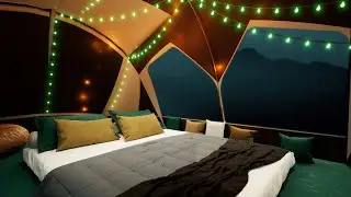 🎧 Fall Asleep with Windy Rain in This Relaxing Tent | Ambient Noise for Sleeping or Relaxation