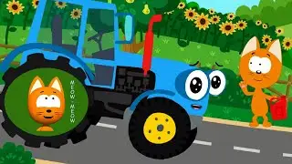 Tractor Friends -  Meow Meow Kitty  -  song for kids