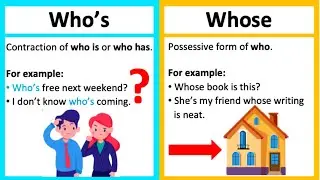 WHO'S vs WHOSE 🤔 | What's the difference? | Learn with examples