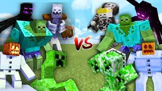 MUTANT MOBS vs NEW MUTANT MOBS in Minecraft Mob Battle