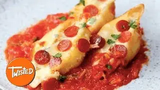 Homemade Pizza Stuffed Pasta Shells | Pasta Bake Recipes | Weeknight Pasta Dishes | Twisted