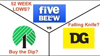 3 Stocks at 52 Week Lows - $FIVE $DLTR $DG #FiveBelow