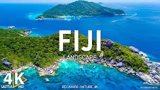 FLYING OVER FIJI 4K UHD - Relaxing Music With Beautiful Nature Scenes - 4K Video UHD