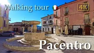 Pacentro (Abruzzo), Italy【Walking Tour】History in Subtitles - 4K