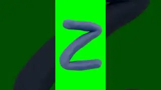 Green Screen Animated Letter Z #greenscreen #letterz #shorts