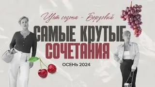 ❗️Модные сочетания ОСЕНИ 2024:  🍇  бордовый цвет #каксочетать #тренды2024