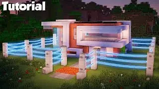 Minecraft: How to Build a Mob Proof Modern House Tutorial - (Safe Redstone House)